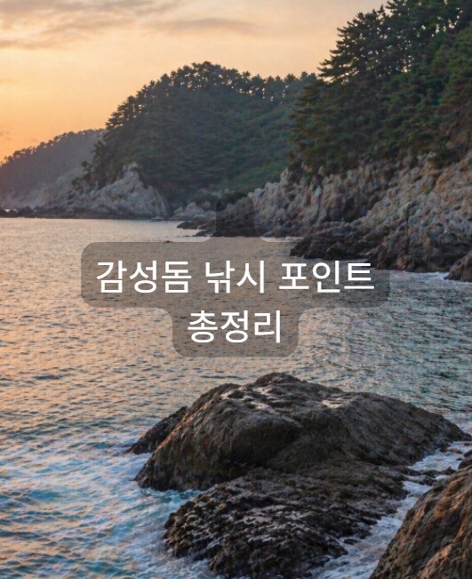 감성돔 낚시포인트