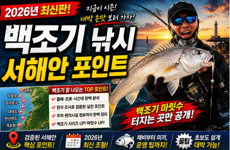 백조기 낚시 포인트