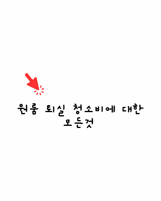 원룸 청소비