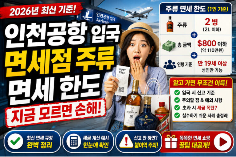 인천공항 면세점 주류