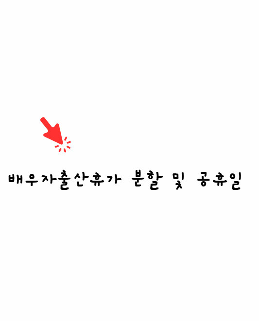 배우자출산휴가 분할