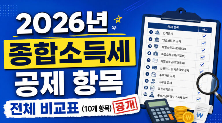 종합소득세 공제 항목