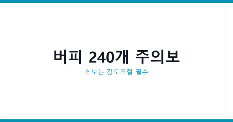 버피 다이어트