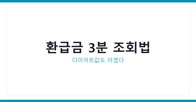 정부24 환급금 조회