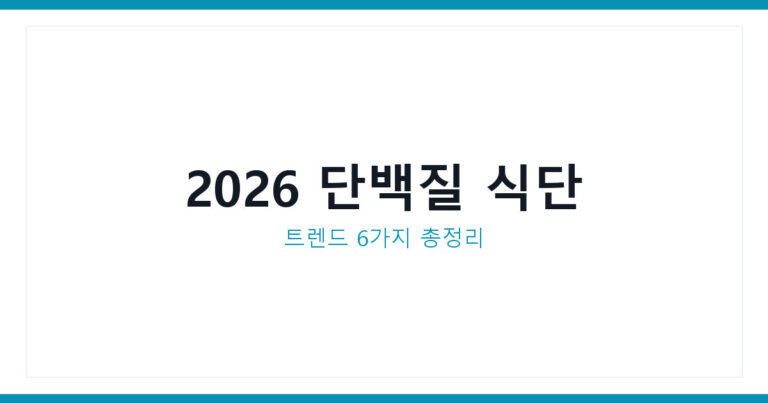 단백질 식단