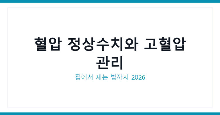 혈압 정상수치