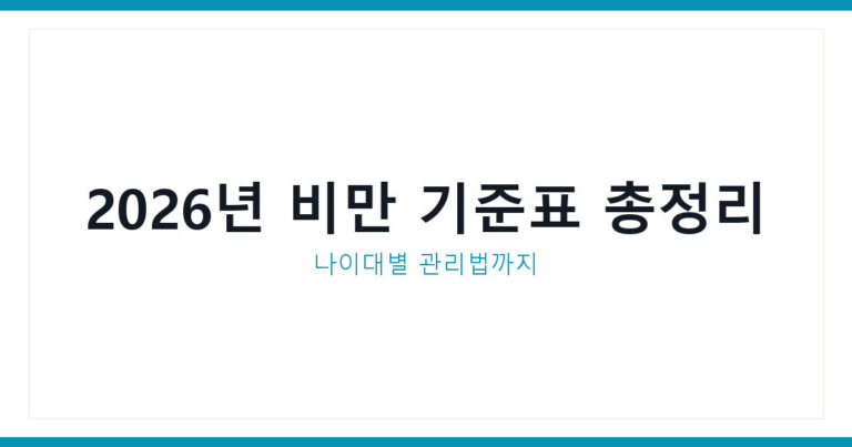 비만도계산기
