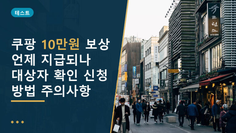 쿠팡 10만원 보상