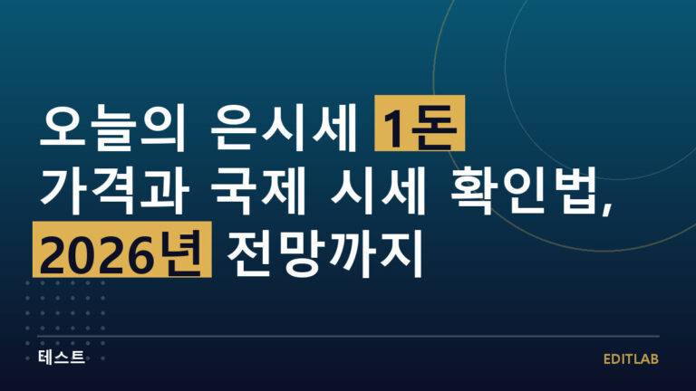 오늘의 은시세