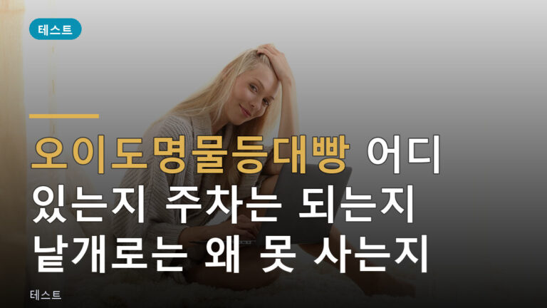오이도명물등대빵