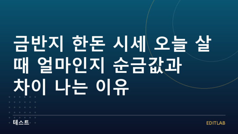 금반지 한돈