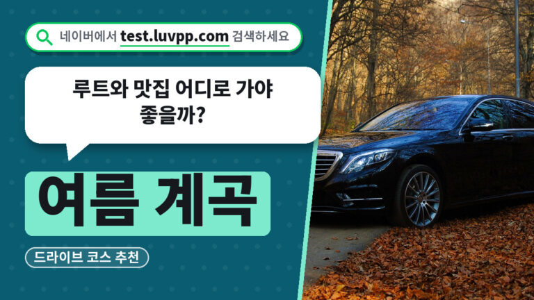 계곡 드라이브 코스