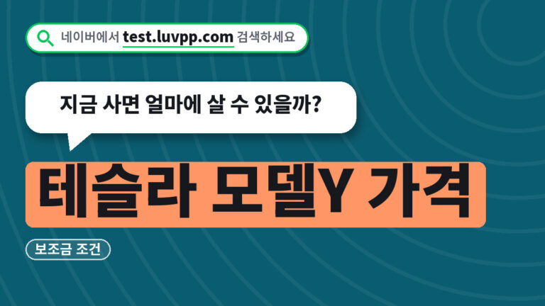 테슬라 모델Y 가격
