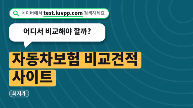 자동차보험 비교견적 사이트