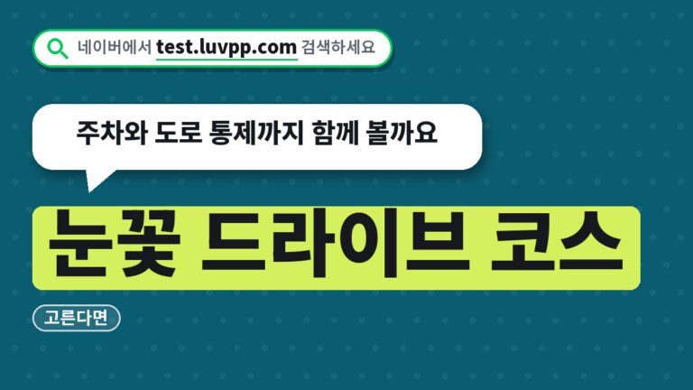 눈꽃 드라이브 코스