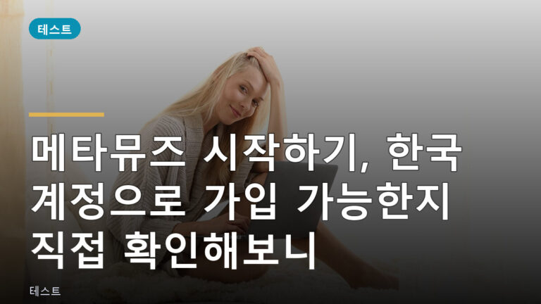 메타뮤즈 시작하기